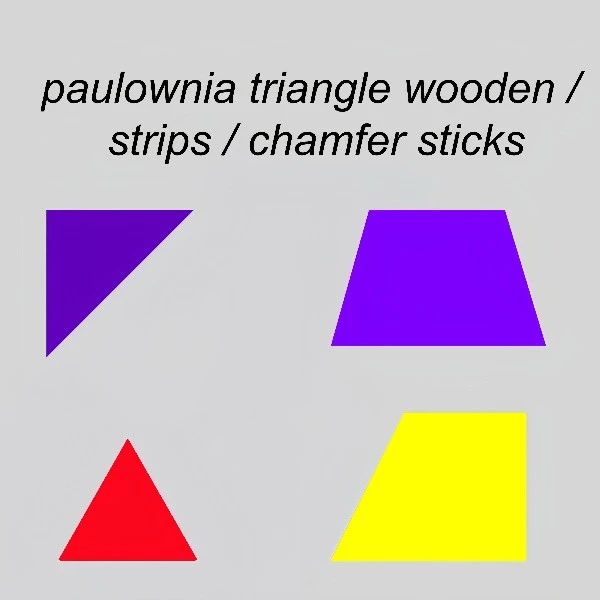 Paulownia Lightweight Triangle Wooden Chamfer Moulding For Interior Decorative Applications factory
